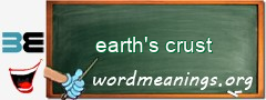 WordMeaning blackboard for earth's crust